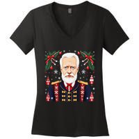 Pyotr Ilyich Tchaikovsky Christmas Nutcracker Composer Women's V-Neck T-Shirt
