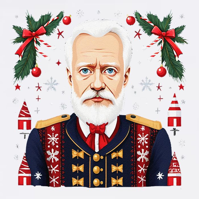 Pyotr Ilyich Tchaikovsky Christmas Nutcracker Composer Garment-Dyed Sweatshirt