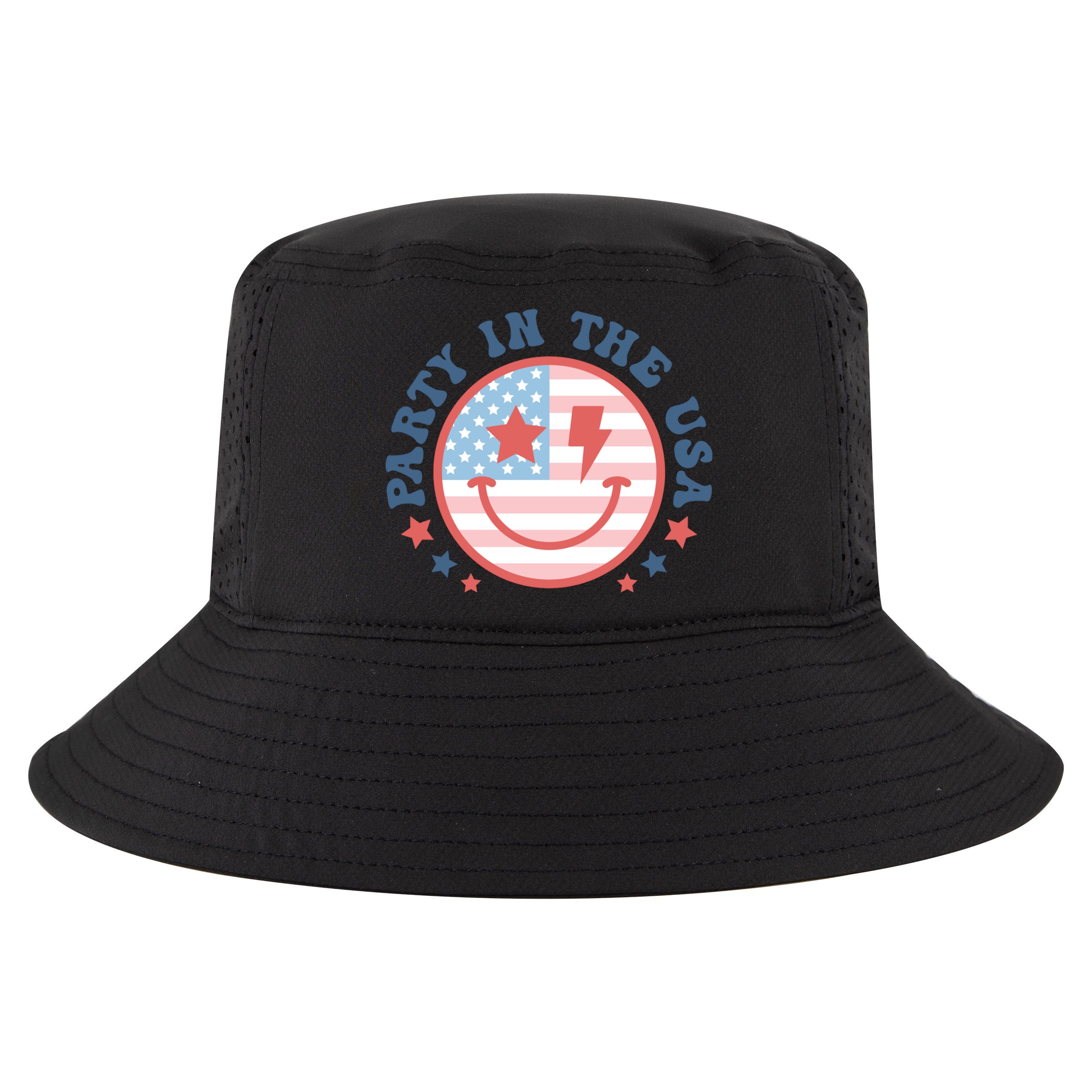Party In The Usa 4th Of July Preppy Smile Aesthetic Gift Cool Comfort Performance Bucket Hat