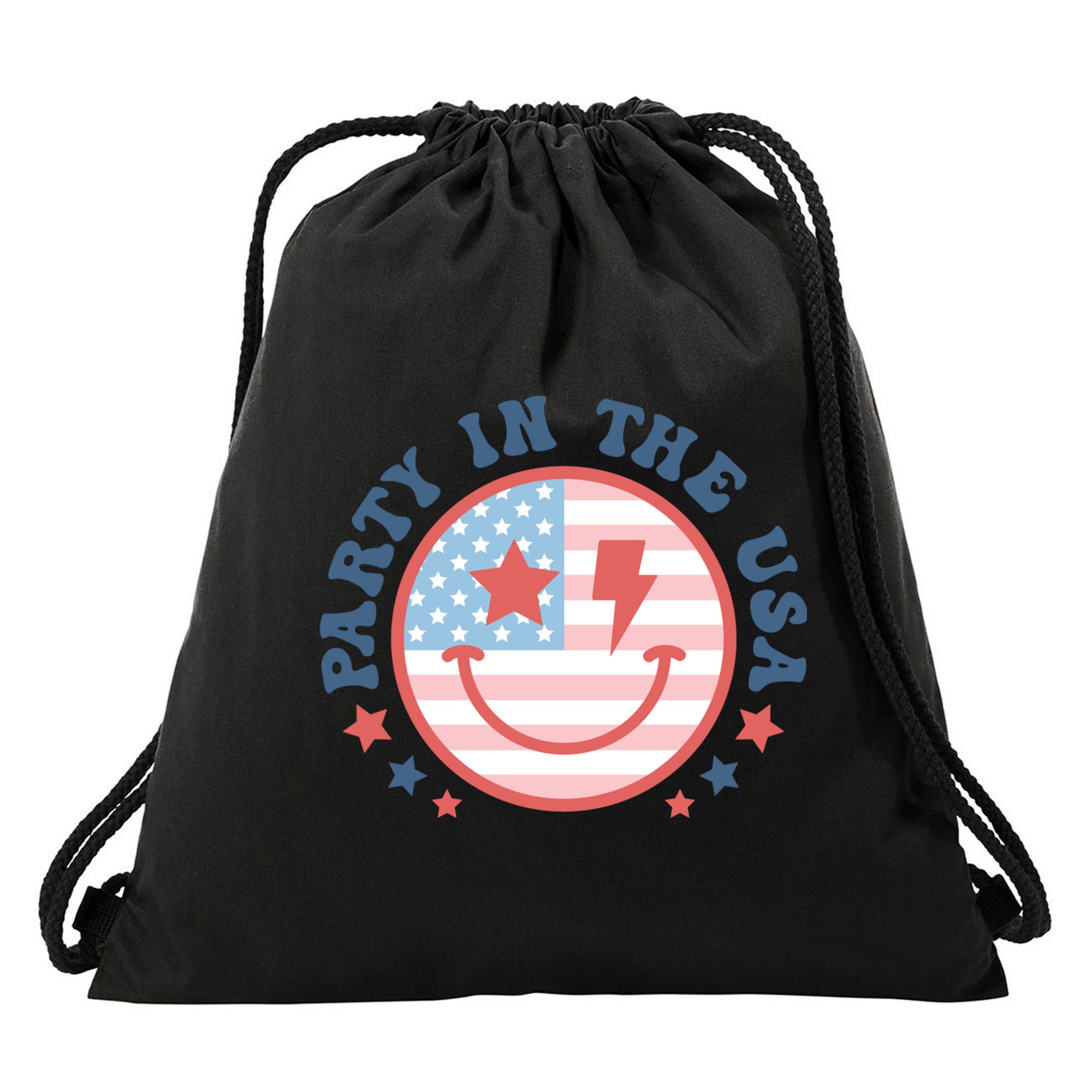 Party In The Usa 4th Of July Preppy Smile Aesthetic Gift Drawstring Bag