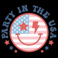Party In The Usa 4th Of July Preppy Smile Aesthetic Gift Drawstring Bag
