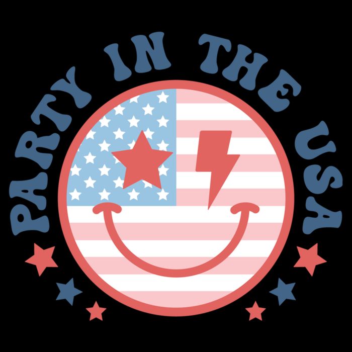 Party In The Usa 4th Of July Preppy Smile Aesthetic Gift Drawstring Bag