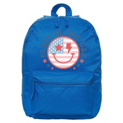 Party In The Usa 4th Of July Preppy Smile Aesthetic Gift 16 in Basic Backpack