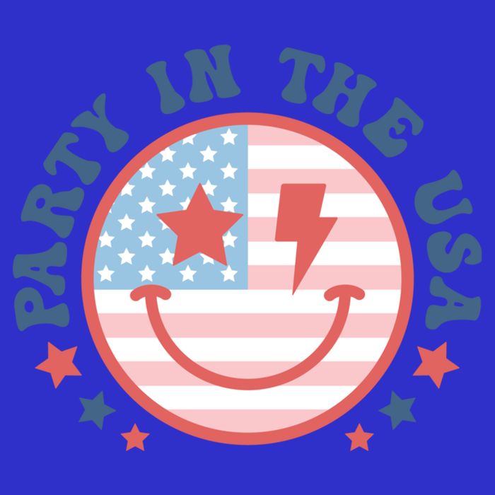 Party In The Usa 4th Of July Preppy Smile Aesthetic Gift 16 in Basic Backpack