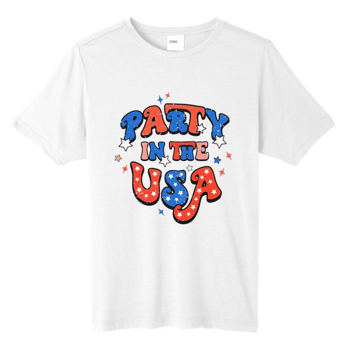 Party In The USA 4th Of July Independence Day USA Vintage Tall Fusion ChromaSoft Performance T-Shirt