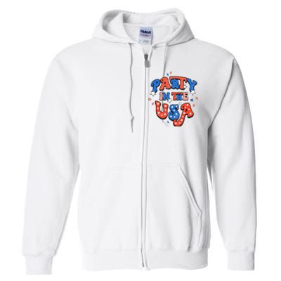 Party In The USA 4th Of July Independence Day USA Vintage Full Zip Hoodie