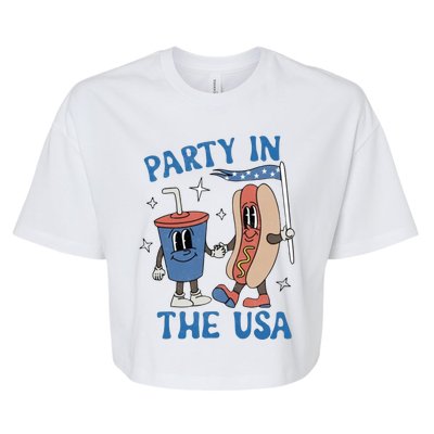 Party In The Usa Bella+Canvas Jersey Crop Tee