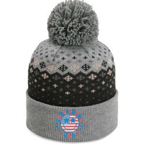 Party In The Usa 4th Of July Preppy Smile The Baniff Cuffed Pom Beanie