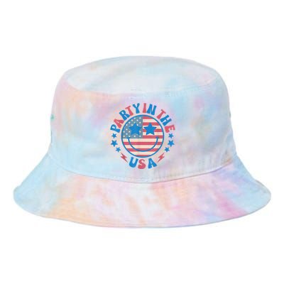 Party In The Usa 4th Of July Preppy Smile Tie Dye Newport Bucket Hat