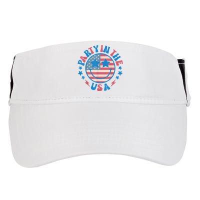 Party In The Usa 4th Of July Preppy Smile Adult Drive Performance Visor