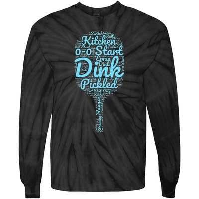 Pickleball improves the phrases of the memory drink player Tie-Dye Long Sleeve Shirt