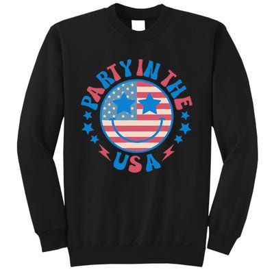 Party In The Usa 4th Of July Preppy Smile Sweatshirt