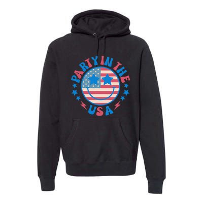 Party In The Usa 4th Of July Preppy Smile Premium Hoodie