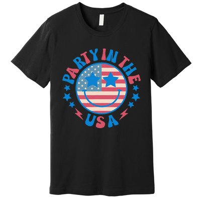 Party In The Usa 4th Of July Preppy Smile Premium T-Shirt