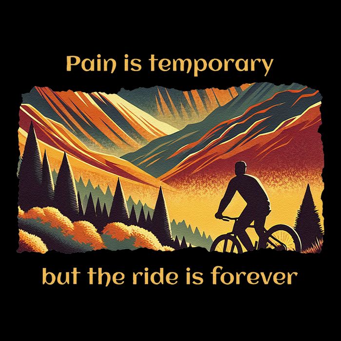 Pain Is Temporary Bikelife Cyclist Biker Mtb .Png Visor
