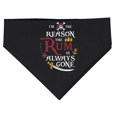 Pirate IM The Reason The Rum Is Always Gone USA-Made Doggie Bandana