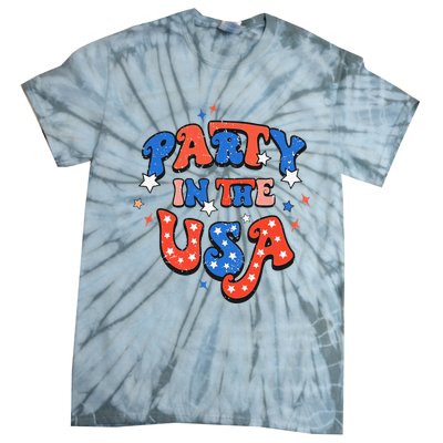 Party In The USA 4th Of July Independence Day USA Vintage Tie-Dye T-Shirt