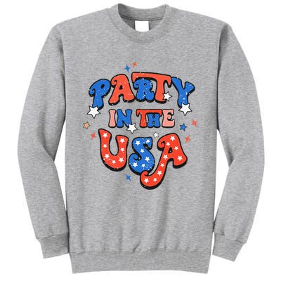 Party In The USA 4th Of July Independence Day USA Vintage Tall Sweatshirt