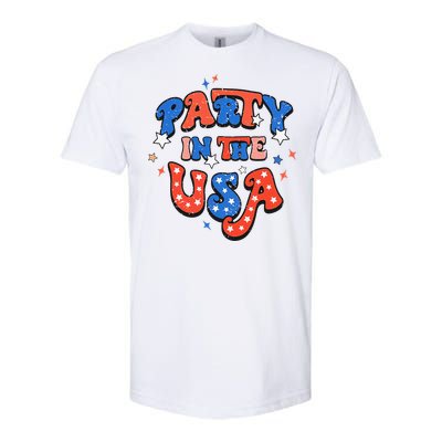 Party In The USA 4th Of July Independence Day USA Vintage Softstyle CVC T-Shirt