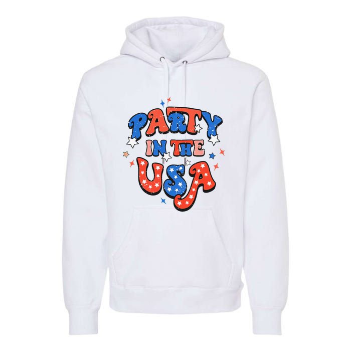 Party In The USA 4th Of July Independence Day USA Vintage Premium Hoodie