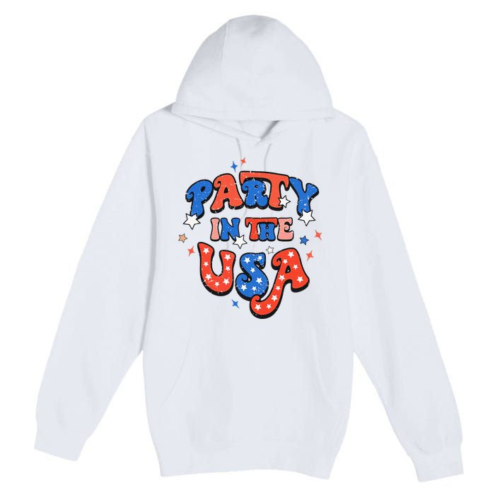 Party In The USA 4th Of July Independence Day USA Vintage Premium Pullover Hoodie