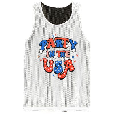 Party In The USA 4th Of July Independence Day USA Vintage Mesh Reversible Basketball Jersey Tank