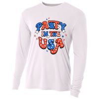 Party In The USA 4th Of July Independence Day USA Vintage Cooling Performance Long Sleeve Crew