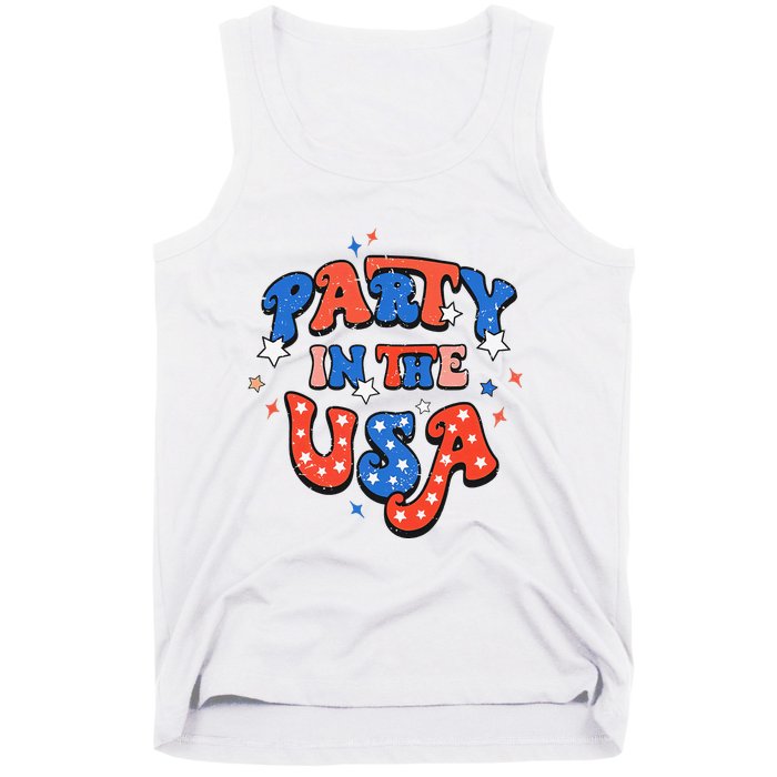 Party In The USA 4th Of July Independence Day USA Vintage Tank Top