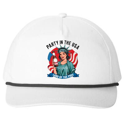 Party In The Usa Land Of The Free 4th Of July Snapback Five-Panel Rope Hat