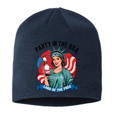 Party In The Usa Land Of The Free 4th Of July Sustainable Beanie