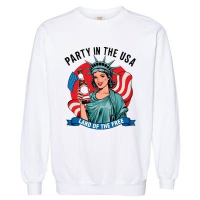 Party In The Usa Land Of The Free 4th Of July Garment-Dyed Sweatshirt