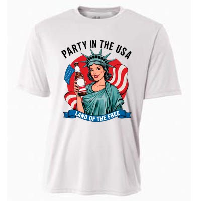 Party In The Usa Land Of The Free 4th Of July Cooling Performance Crew T-Shirt