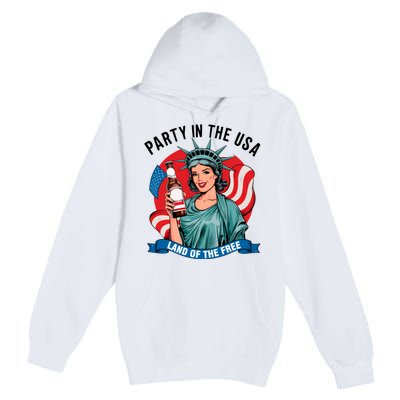 Party In The Usa Land Of The Free 4th Of July Premium Pullover Hoodie