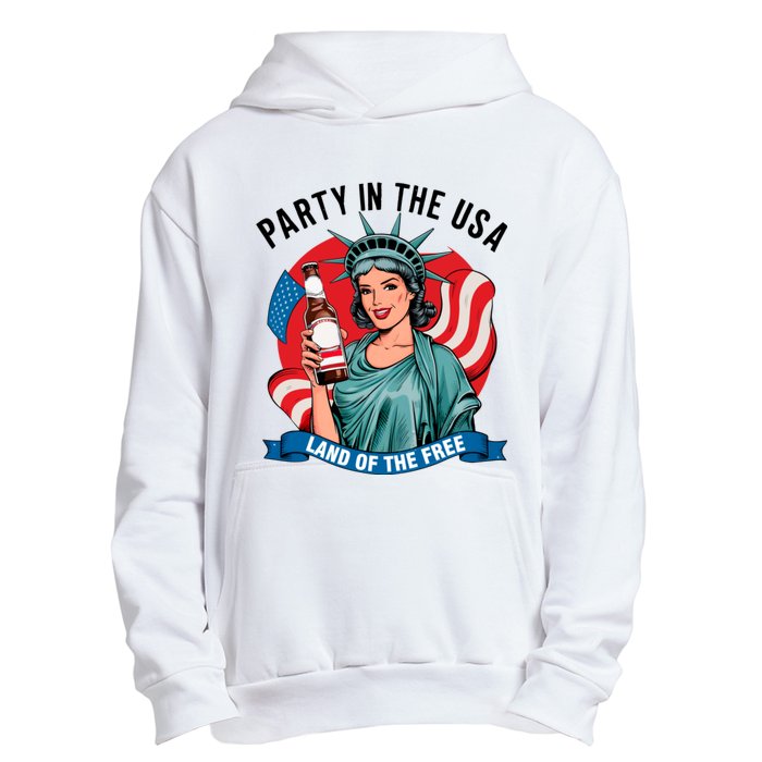 Party In The Usa Land Of The Free 4th Of July Urban Pullover Hoodie