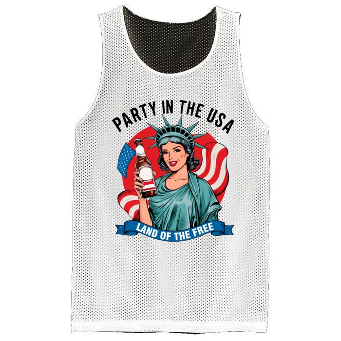 Party In The Usa Land Of The Free 4th Of July Mesh Reversible Basketball Jersey Tank