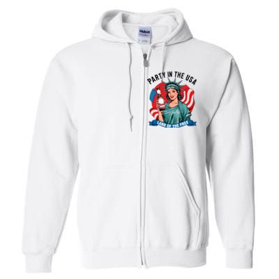 Party In The Usa Land Of The Free 4th Of July Full Zip Hoodie