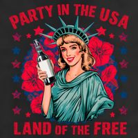 Party In The Usa Land Of The Free 7 Panel Mesh Trucker Snapback Hat