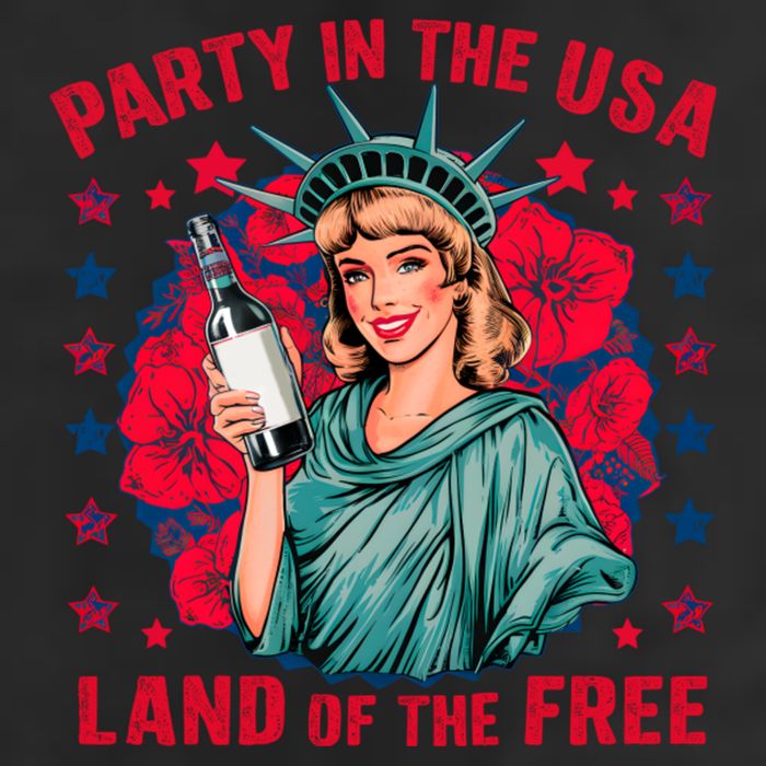 Party In The Usa Land Of The Free 7 Panel Mesh Trucker Snapback Hat