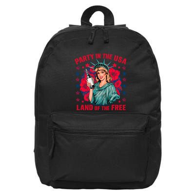 Party In The Usa Land Of The Free 16 in Basic Backpack