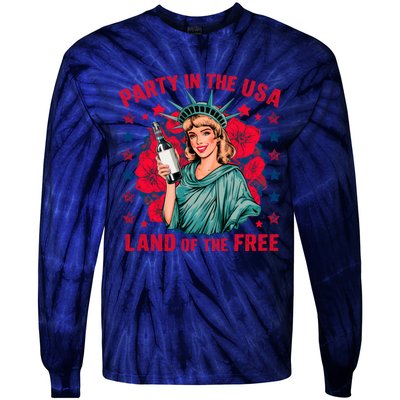 Party In The Usa Land Of The Free Tie-Dye Long Sleeve Shirt