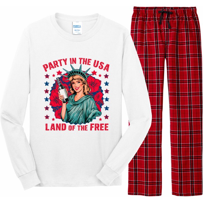 Party In The Usa Land Of The Free Long Sleeve Pajama Set