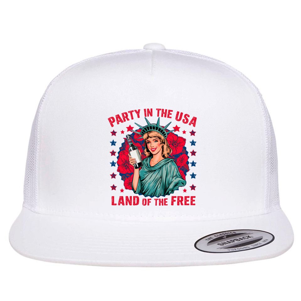 Party In The Usa Land Of The Free Flat Bill Trucker Hat