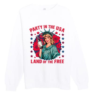 Party In The Usa Land Of The Free Premium Crewneck Sweatshirt