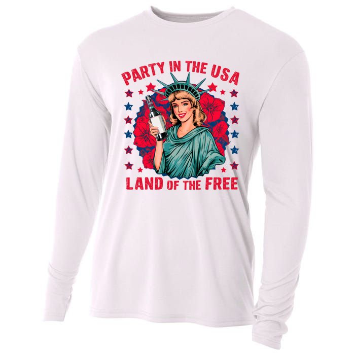 Party In The Usa Land Of The Free Cooling Performance Long Sleeve Crew