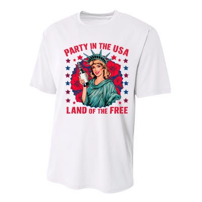 Party In The Usa Land Of The Free Performance Sprint T-Shirt