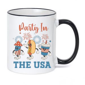 Party In The USA 4th Of July Funny Party USA Summer Family 11oz Black Color Changing Mug