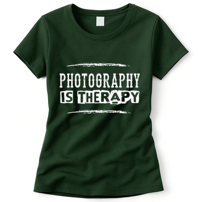 Photography Is Therapy Womens T-Shirt