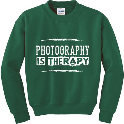 Photography Is Therapy Kids Sweatshirt