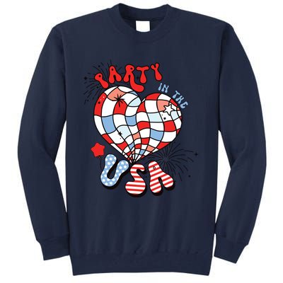 Party In The Usa 4th Of July America Independence Girl Women Tall Sweatshirt