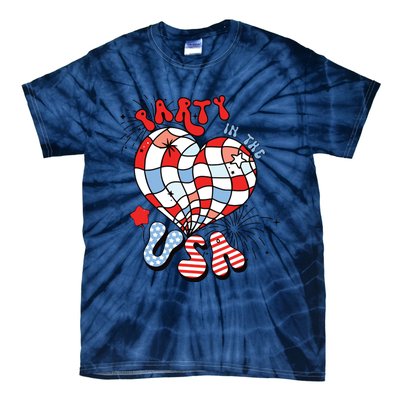 Party In The Usa 4th Of July America Independence Girl Women Tie-Dye T-Shirt